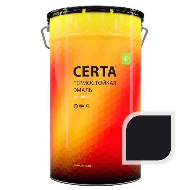 Эмаль термостойкая КО - 8101 CERTA черный до 1000°С, 25 кг