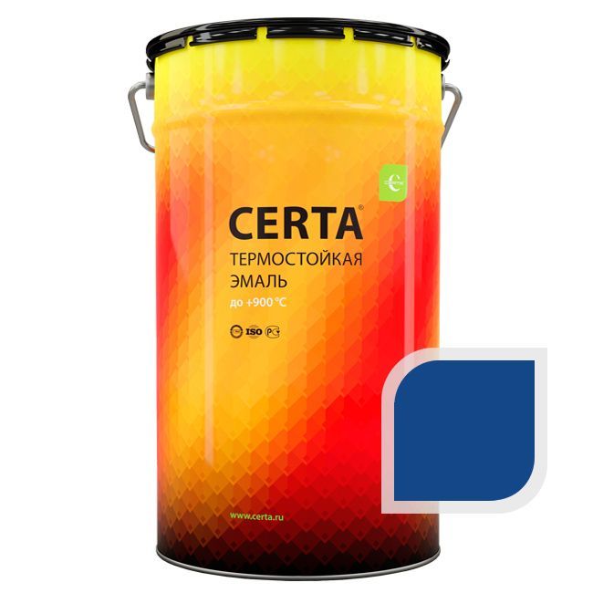 Эмаль термостойкая КО - 8101 CERTA синяя до 400°С, 25 кг
